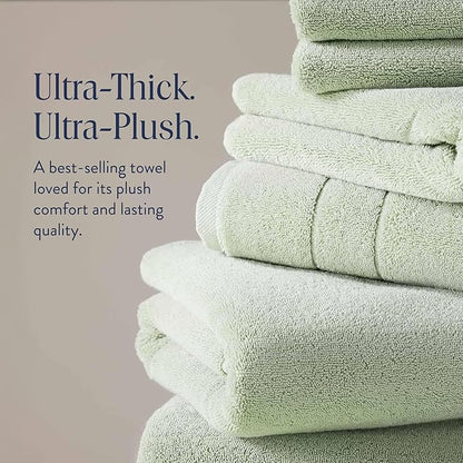 Brooklinen Super-Plush Turkish Cotton Bath Sheets Set of 2 Cotton, 820 GSM, Highly Absorbent, Machine Washable, Perfect for Home & Bathroom (40" x 65", Aloe Green)