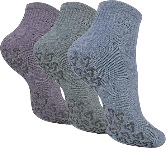 Ozaiic Non Slip Socks Grip for Yoga Home Workout Pure Barre, Pilates, Hospital, Ideal Cushion Socks for Men and Women