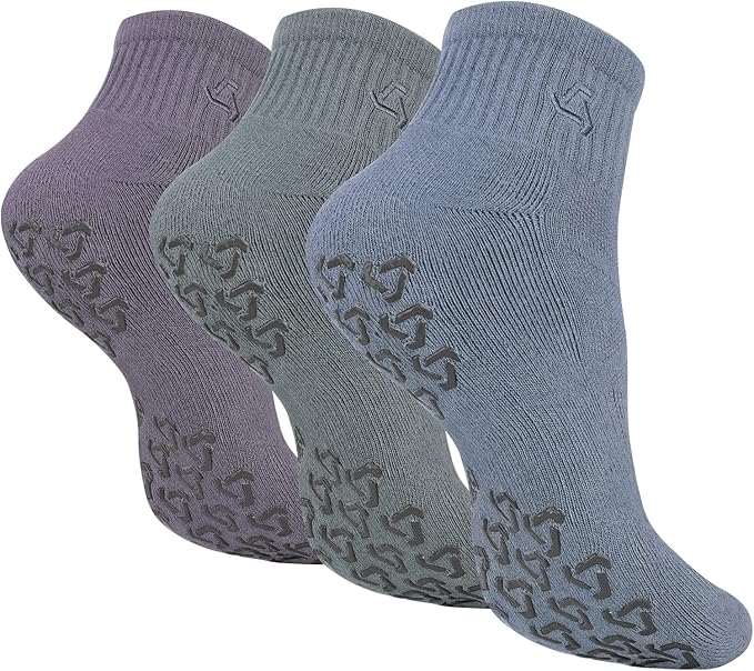 Ozaiic Non Slip Socks Grip for Yoga Home Workout Pure Barre, Pilates, Hospital, Ideal Cushion Socks for Men and Women