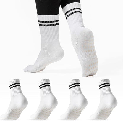 CoolMate Pilates Socks with Grips for Women, Yoga Socks, Crew Non Slip Women for Workout, Barre, Pilates Gifts
