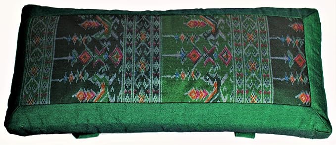 Meditation Bench Cushion Kneeling Seiza - Ikat Green