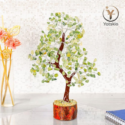 YATSKIA Green Jade Crystal Tree of Life - Crystals and Stones - Gemstone Tree - Crystals Decor - Feng Shui Decor - Crystal Gifts for Women