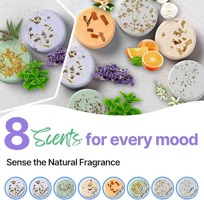 Shower Steamers Aromatherapy BLRIET 8 Pack Gifts for Women, Birthday Christmas White Elephant Gifts Stocking Stuffers for Adults Her Mom Him Home Spa Gym Natural Essential Oil Self Care Relaxation