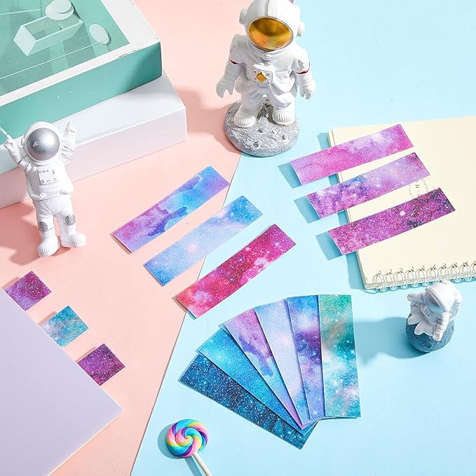 36 Pcs Anxiety Sensory Stickers Mental Health Stickers Fidget Textured Strips Toys Adhesive Tactile Calm Relief Items for Adults Desk School Counselor Classroom(Ink and Starry Sky)