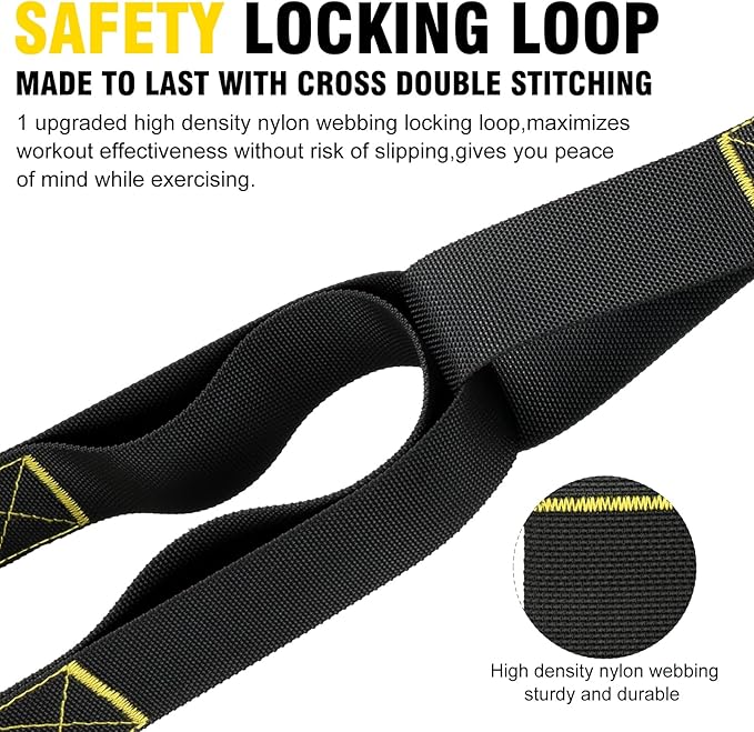 Home Resistance Training Kit - Bodyweight Resistance Bands with Handles, Door Anchor, Fitness Straps for Full-Body Workout, Heavy Duty Exercise Bands for Home Gym