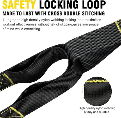 Home Resistance Training Kit - Bodyweight Resistance Bands with Handles, Door Anchor, Fitness Straps for Full-Body Workout, Heavy Duty Exercise Bands for Home Gym