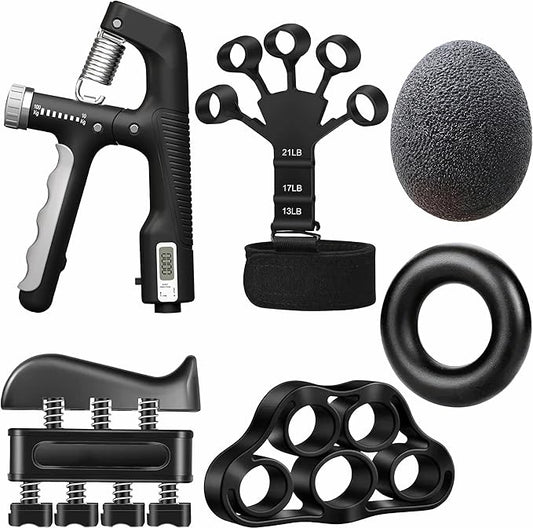 Hand Gripper Strengthener, Adjustable Resistance 22-220Lbs (10-100kg) Forearm Exerciser, Grip Strength Trainer for Muscle Building & Injury Recovery, Aerobic Hands