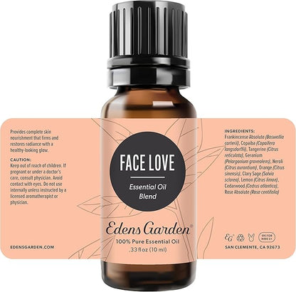 Edens Garden Face Love Essential Oil Blend- 100% Pure Premium Grade, Undiluted, Natural, Therapeutic, Aromatherapy, The Best for Diffusing, Skin, Face, Kid Safe 10 ml (.33 fl oz)