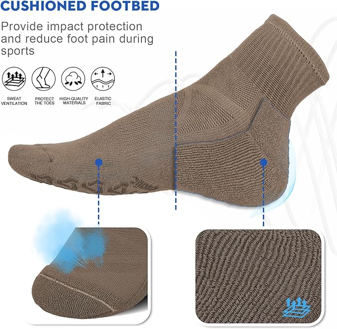 Ozaiic Non Slip Socks Grip for Yoga Home Workout Pure Barre, Pilates, Hospital, Ideal Cushion Socks for Men and Women