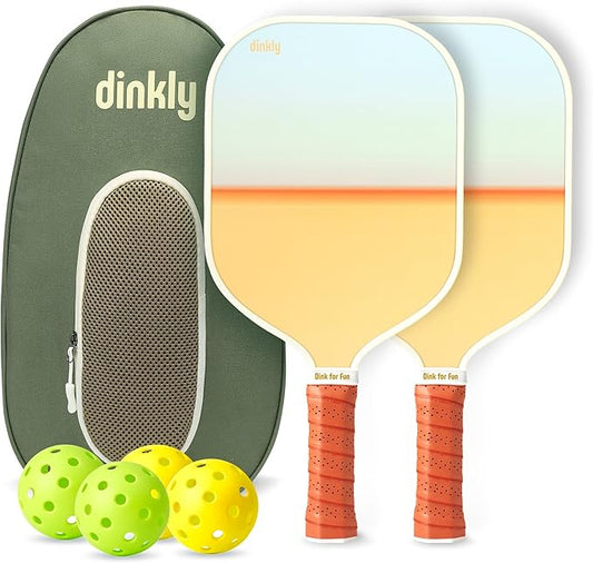 Pickleball Paddles Set of 2/4- USAPA Approved Graphite/Fiberglass Pickleball Racket, 2 Pickleball Rackets, 4 Balls and 1 Portable Carry Bag, Aesthetic Pickle Ball Set for Men Women Beginners