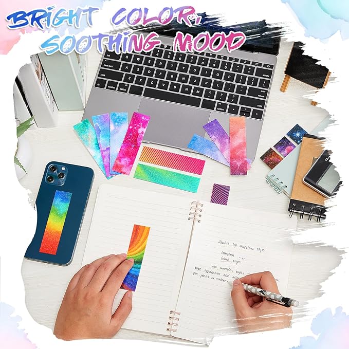 36 Pcs Anxiety Sensory Stickers Mental Health Stickers Fidget Textured Strips Toys Adhesive Tactile Calm Relief Items for Adults Desk School Counselor Classroom(Mixed Style)