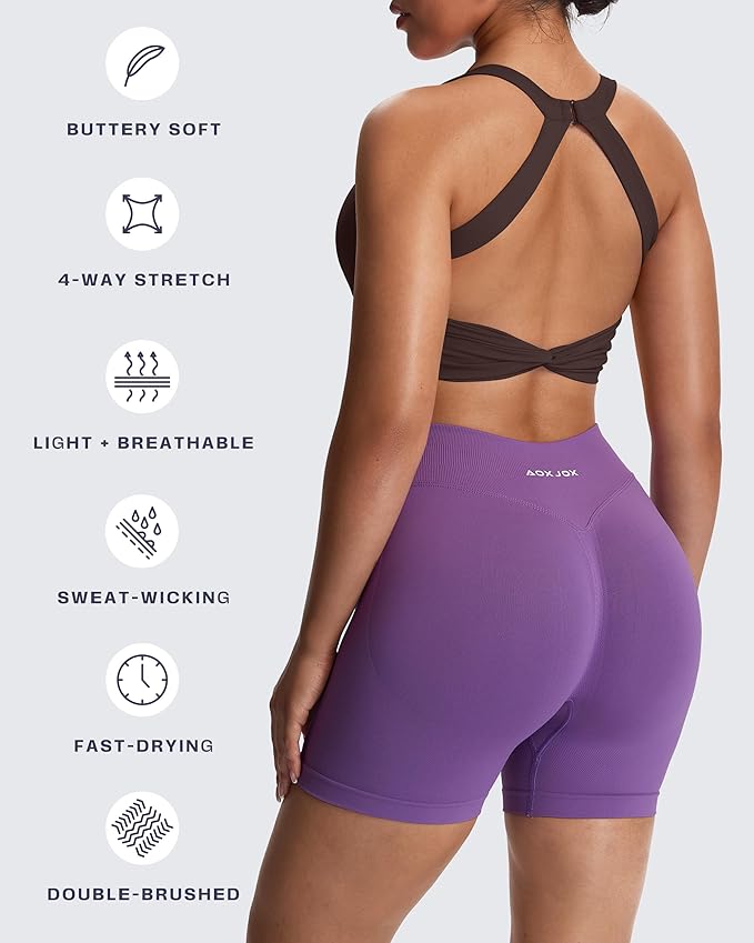 Aoxjox Women's Workout Sports Bras Twist Front Fitness Training Gym Bra Yoga Crop Lola Tank