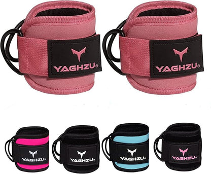 Ankle Straps for Cable Machines Women - Adjustable Gym Ankle Strap for Cable Machine, Neoprene Padded Cable Straps, Durable Leg Strap with Cable Cuff, Glute Kickback Ankle Strap with D Rings