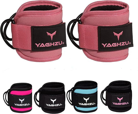 Ankle Straps for Cable Machines Women - Adjustable Gym Ankle Strap for Cable Machine, Neoprene Padded Cable Straps, Durable Leg Strap with Cable Cuff, Glute Kickback Ankle Strap with D Rings