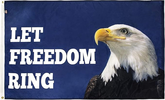 FlagSource Let Freedom Ring Nylon Decorative Flag, Made in the USA, 3x5'