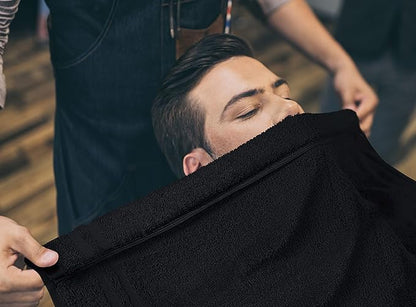 Utopia Towels Cotton Bleach Proof Salon Towels (16x27 inches) - Bleach Safe Gym Hand Towel (72 Pack, Black)