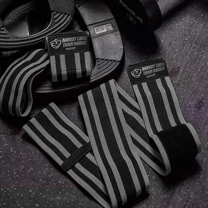 TAVIEW Elbow Wraps for Weightlifting (1 Pair), 47" Elastic Elbow Support & Compression Powerlifting, Fitness, Cross Training & Gym Workout - Elbow Straps for Weight Lifting