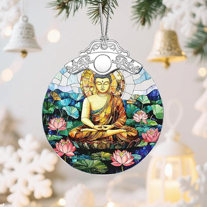Buddha Christmas Ornaments: Christmas Tree Ornaments, Buddha Meditation Decor, Namaste Decor, Stocking Stuffers, Gift Idea & Gifts for Buddhists, Meditation/Yoga Practitioners, Lovers of Eastern Art