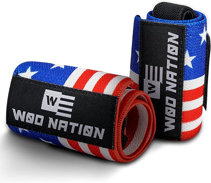 WOD Nation Wrist Wraps for Weightlifting & Strength Training – Professional Gym Straps w/Thumb Loop for Men & Women