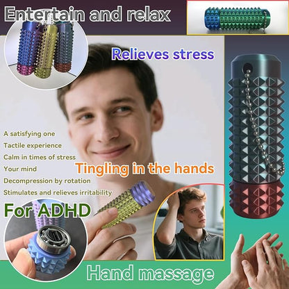 2pcs Pain Stim Fidget, Rotating Fidget Roller, 3D Printed Fidget Toys, Suitable for Hand Stimulation、Autism、ADHD、Irritability、Adult Fidgets for Anxiety and Stress