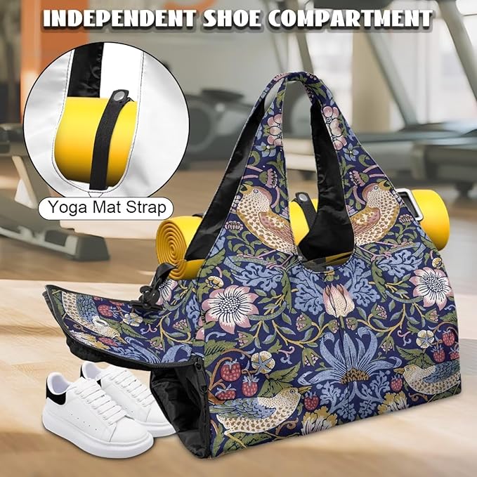 Yoga Mat Bag for Women Men Large Carryall Tote with Adjustable Shoulder Strap for Gym Yoga Travel Pilates Office