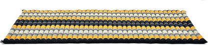 Leewadee - Kapok Roll Mat – Handcrafted Folding Sleep & Relaxation Mattress from Thailand, Ideal as Guest Bed, Camping Mat, Yoga Mat or Traditional Futon, 75 x 39 inches, Black Orange