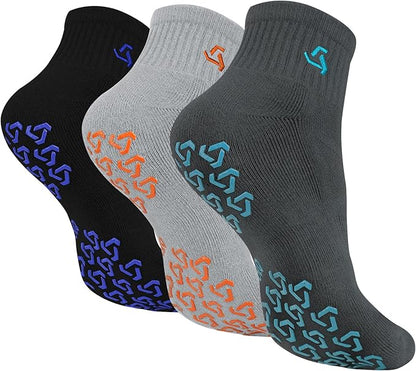 Ozaiic Non Slip Socks Grip for Yoga Home Workout Pure Barre, Pilates, Hospital, Ideal Cushion Socks for Men and Women