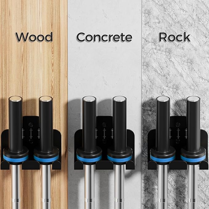 Barbell Wall Holder,Olympic Hanger,Garage Gym Bar Wall Rack,Vertical Barbell Mount Rack,Space Saving Commercial or Home Gym Accessory,Holds Under 33mm Bar Size(Black)