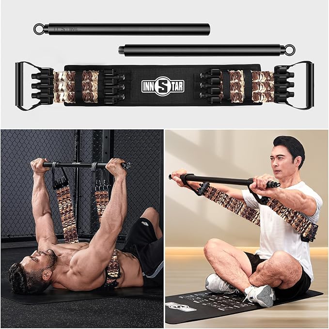 Innstar Multi-Function Resistance Bands for Working Out, Push Up Exercise Bands Resistance Bands Set for Bench Press Gym Equipment, Home Workout, Travel Portable