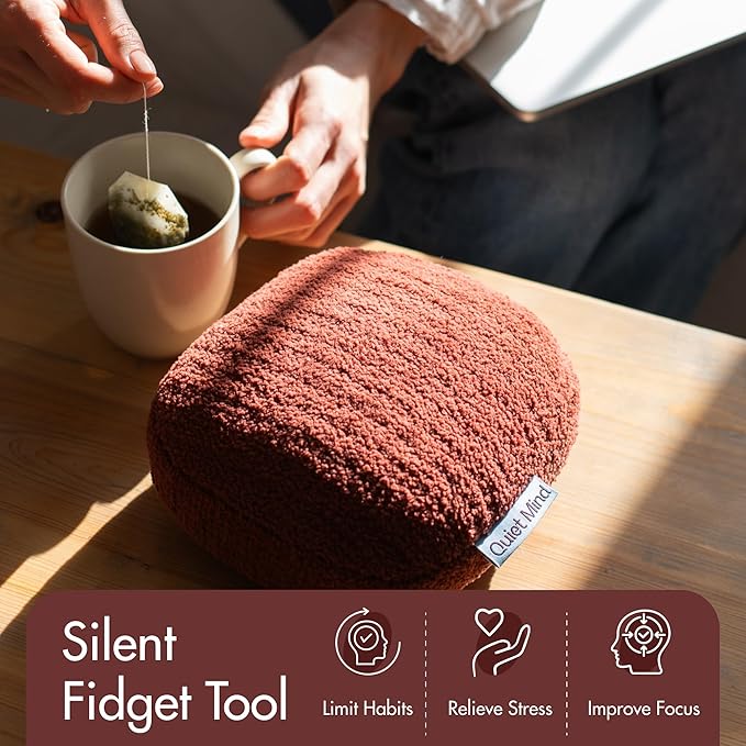 Quiet Mind 1.5 lb Weighted Stress Squeeze Ball – Soft Squishy Fidget Gadget for Adults – Help Relieve Stress, Anxiety, Tension - Promotes Focus, Clarity - Sensory Ball for Desk, Office, or Home Use