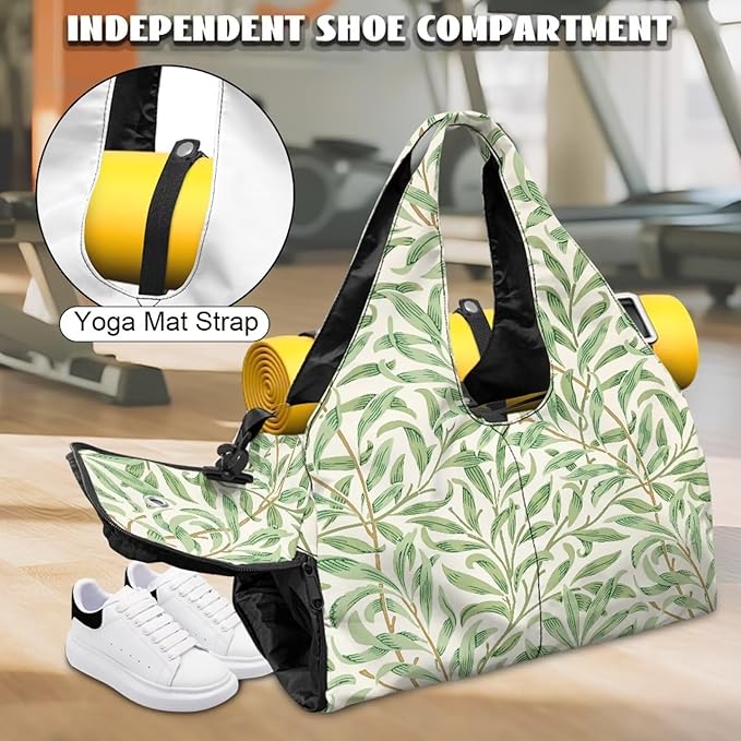 Yoga Mat Bag for Women Men Large Carryall Tote with Adjustable Shoulder Strap for Gym Yoga Travel Pilates Office
