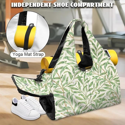 Yoga Mat Bag for Women Men Large Carryall Tote with Adjustable Shoulder Strap for Gym Yoga Travel Pilates Office