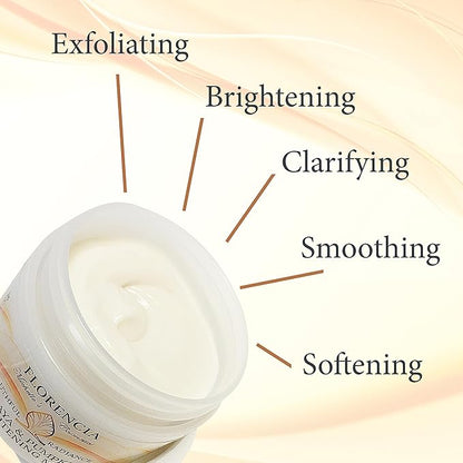 Florencia Papaya & Pumpkin Brightening Mask - Soft and Creamy, Gentle Exfoliating Facial Mask for Smoother, Brighter, Revitalized Complexion - Exfoliate, Renew and Glow, 2 oz