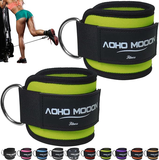 Comfortable Adjustable Ankle Straps for Cable Machines Women, Gym Workout Leg Strap, Glute Cuff, Ankle Cuffs for Glute Workouts, Foot Straps for Kickback, One Size Fit All