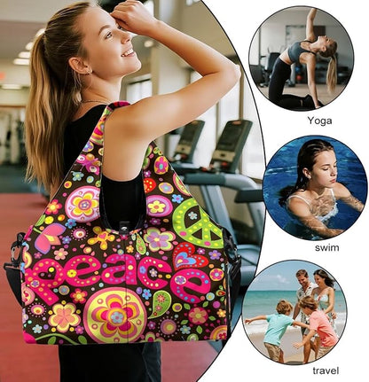 Yoga Mat Bag for Women Men Large Carryall Tote with Adjustable Shoulder Strap for Gym Yoga Travel Pilates Office