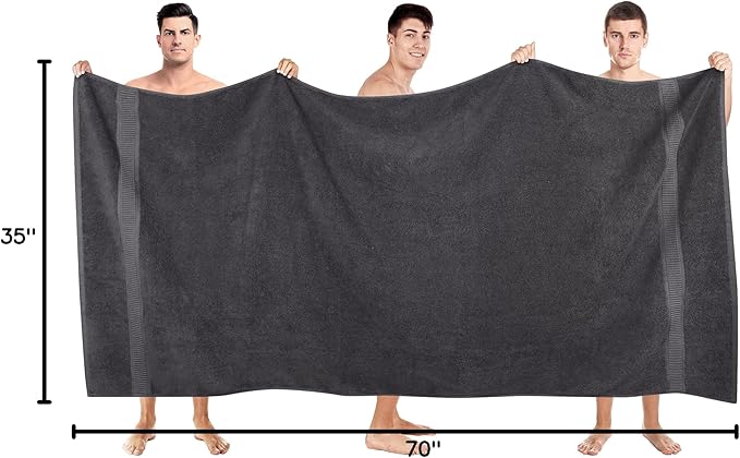 Utopia Towels - Luxurious Jumbo Bath Sheet 8 Piece - 600 GSM (35X70 Inches) 100% Ring Spun Cotton - Highly Absorbent and Quick Dry Extra Large Bath Towel - Super Soft Hotel Quality Towel (Grey)