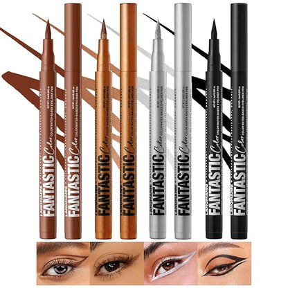 LANGMANNI 4 Colors Matte Liquid Eyeliner Set, Neon Colorful Pigmented With Long-lasting, Smudgeproof & Waterproof Eye Liner Makeup for Bold & Stunning Looks - Gift for Girls(9+10+11+12)