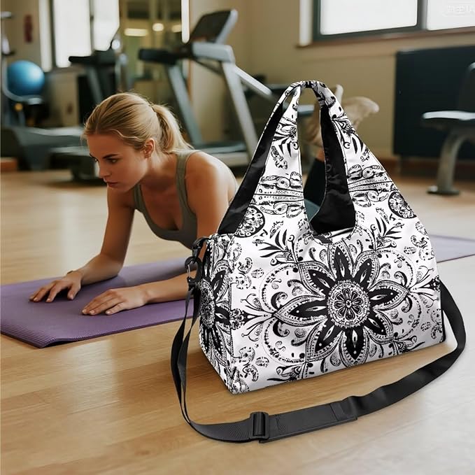 Yoga Mat Bag for Women Men Large Carryall Tote with Adjustable Shoulder Strap for Gym Yoga Travel Pilates Office