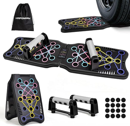 Push Up Board Fitness, 9 in 1 Strength Training Equipment,Home Gym System,Multi-Functional Push up Stands System Fitness Floor Chest Muscle Exercise,Training Arm Men & Women Weights