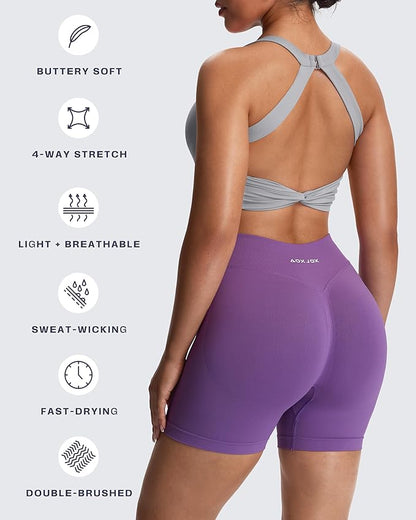 Aoxjox Women's Workout Sports Bras Twist Front Fitness Training Gym Bra Yoga Crop Lola Tank