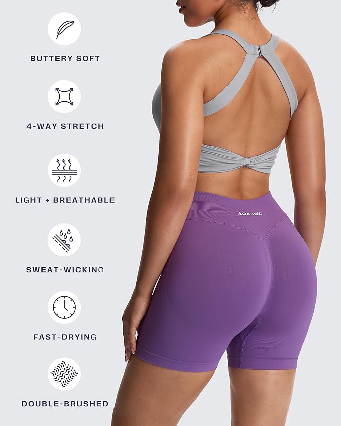 Aoxjox Women's Workout Sports Bras Twist Front Fitness Training Gym Bra Yoga Crop Lola Tank