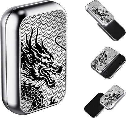 Fidget Slider, Metal Fidget Toy Adults-Smooth Operation with Mesmerizing Sounds, Stress Relief & Anxiety ADHD, Durable Pocket Desk Toy, for Friends, Perfect for Office, Home, Wait(Silver)