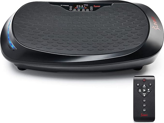Sunny Health & Fitness Fitboard Vibration Platform Exercise Machine with Multiple Speed Settings and Vibration Modes for Multipurpose Workouts