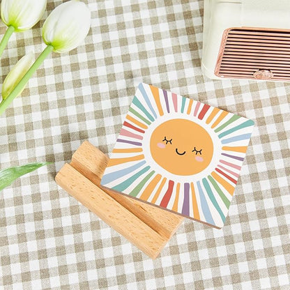 Mental Health Gifts, Colorful Positive Wood Sign Decor, Mental Health Sign With Wooden Stand, Mental Health Awareness Gifts for Psychologist School Counselor Student Boys Girls Best Friends