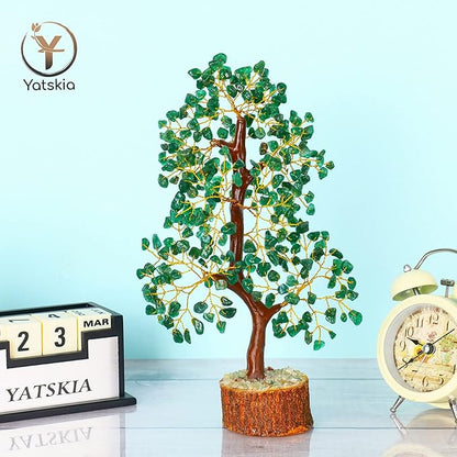 Green Aventurine Crystal Tree, Gemstones and Crystals, Crystal Tree for Positive Energy, Spiritual Gifts, Home Office Decor