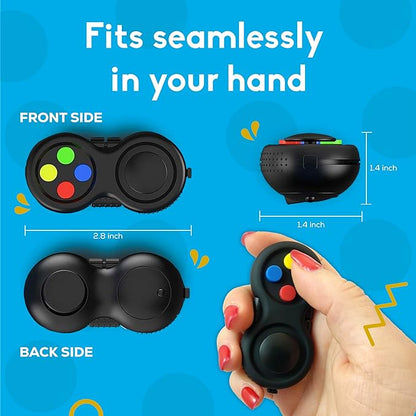 PILPOC Fidget Pad, Fidget Controller Toy for Highly Increased Focus, Reduced Stress & Anxiety, Enhances Productivity & Calms Nerves for ADHD, Remote Control Sensory Play for Kids