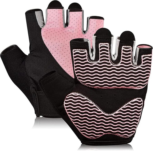 Sunnex Gym Gloves - Fingerless, Breathable Workout Gloves for Weightlifting, Cycling & More