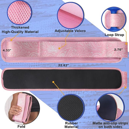 Hip Thrust Belt - Adjustable Fitness Belt for Dumbbells, Kettlebells, Weight Plates - Support Up to 100 lbs - Upgrade Slip-Resistant Pad for Safe and Comfortable Glute Workouts at Home or Gym