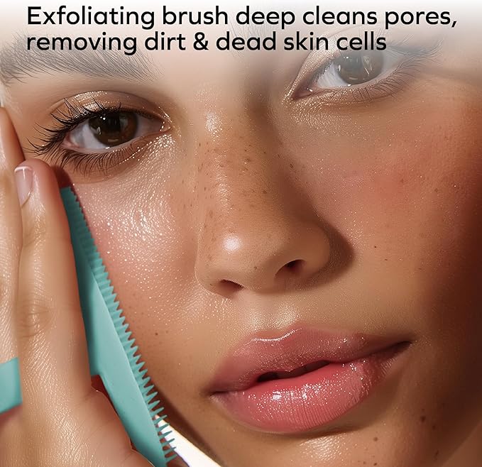 Bella Ciao 6-in-1 Facial Skin Care Products, Makeup Remover, Exfoliating Brush, 4-Piece Blackhead Removal Kit, Complete Skincare Set, Deep Facial Cleansing Brush (Blue)