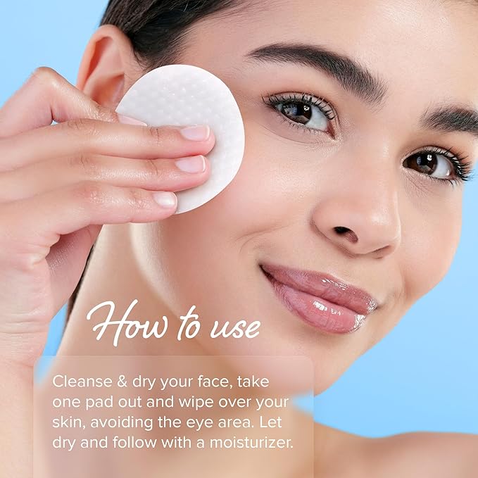 MAREE Glycolic Acid Pads - Toner Pads for Face Cleansing - Exfoliating Pad with Tea Tree Oil, Salicylic Acid & Vitamins E, B3, B5 - Acne Clearing, Skin Pore Resurfacing & Radiance Device - 50 Count